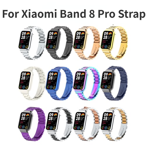 New Protector Frame Watchband Metal Case Bracelet Stainless Steel Strap For  Xiaomi Band 8 Pro - buy New Protector Frame Watchband Metal Case Bracelet  Stainless Steel Strap For Xiaomi Band 8 Pro