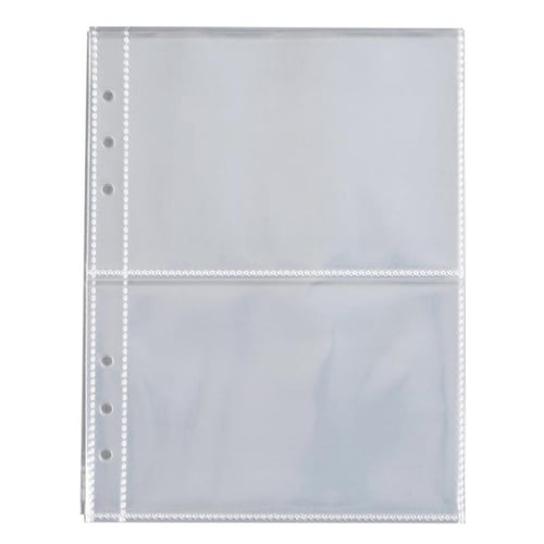 10pcs Standard Clear Plastic Photo Album Transparent A5 Binder Refill  Sleeves