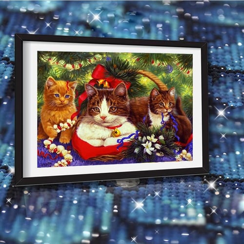 5D Diamond Painting Cat in a Tree Kit