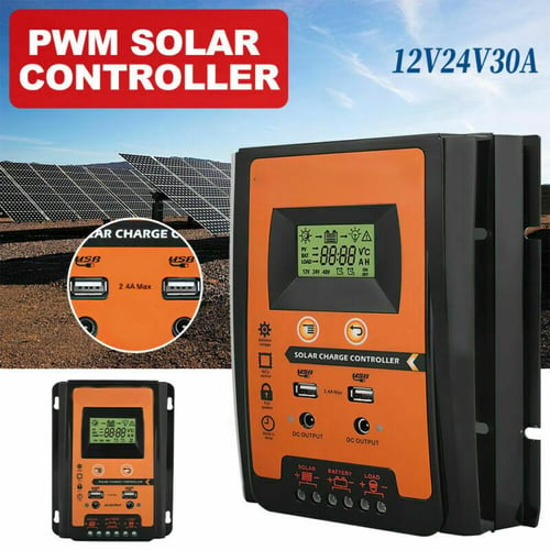 SOLAR CHARGE CONTROLLER PWM 12/24V 30A W88-C 2USB OUTPUT