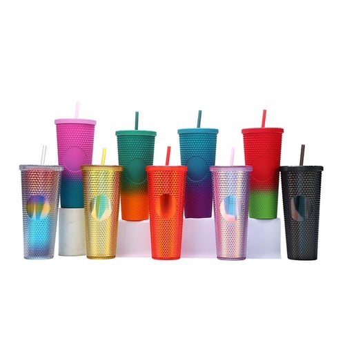 1 Pc 24oz Reusable Thickened Ice Cup - Perfect For Car Glass Straw Cups &  Beverages!