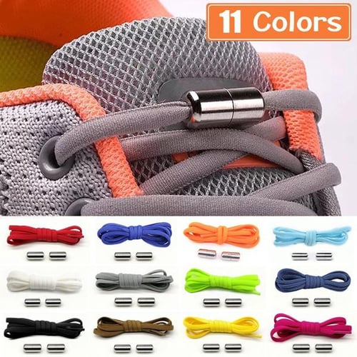 1pair No Tie Shoelaces Magnetic Elastic Shoe Laces For Kids And