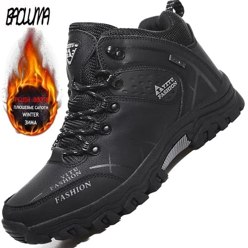 TUINANLE Men Winter Boots Warm Waterproof Sneakers Outdoor