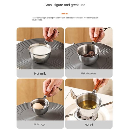 200ML )Butter Milk Warmer Pot 304 Stainless Steel Thickened Fast