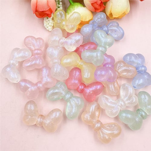 40pcs Colorful Gummy Charms Bear Pendant Glitter Resin Candy Bear Charms Gummy