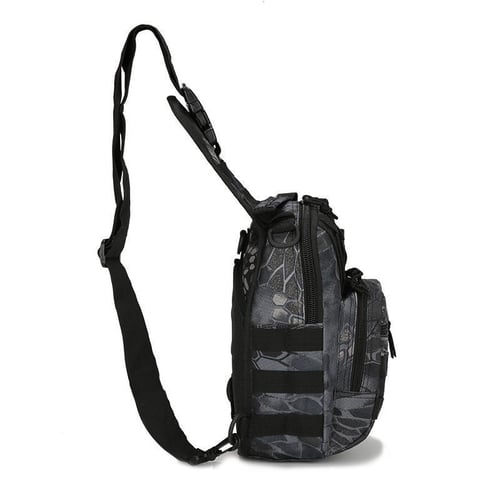 1pc Shoulder Bag Hiking Backpack, Nylon Outdoor Camping Fishing Molle  Trekking Chest Sling Bag