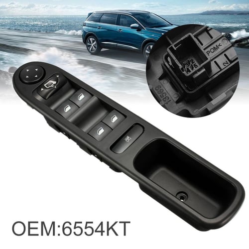 LHD Car Window Master Control Switch Electric Power 6554.KT For Peugeot 307  Break 2000-2014 307SW 2002-2014 307CC 2003-2014