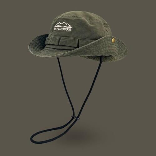 Outdoor Unisex UV Protection Sun Hat Wide Brim Fishing Cap with Removable F  =