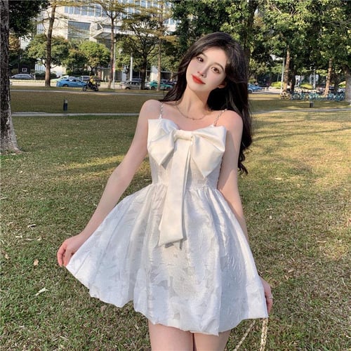 White Korean Dress Korean Fashion For Short Girl