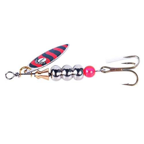 FTK 1pc Spinner Bait Hard Spoon Bass Lures 7.5g 12g 17.5g Metal Fishing  Lure With Feather Treble Hooks For Pike Fishing
