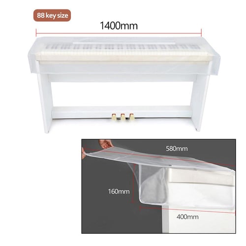 61 Keys/88 Keys Electronic Piano Cover Translucent Digital Piano  Electronics Keyboard Dust Cover Piano Dust Protection Case Waterproof  Protective Bag