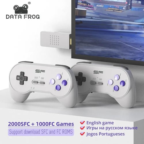 DATA FROG 16 Bit Wireless Dendy Retro Game Console For Super.