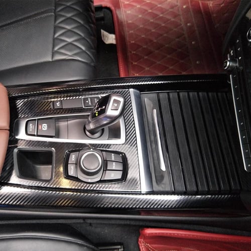 1pcs Luxury Genuine Carbon Fiber Car Shift Button Cover For BMW F20 F30  2013-18