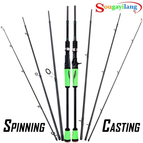 Sougayilang Fishing Rod Spinning Casting Fishing Pole Carbon Fiber