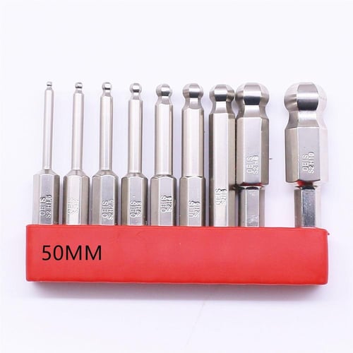 10PCS 800 Electric Slotted 4MM Round Handle Screwdriver Bits Strong  Magnetism High Hardness Batch Head S2 Alloy Steel Bits Set