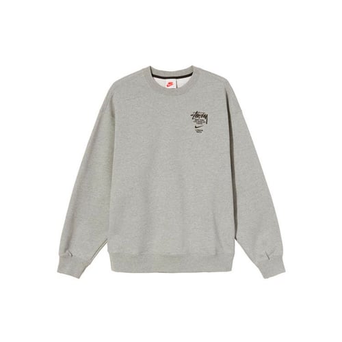 Stussy x Nike Embroidered Logo Loose Pullover Fleece Sweatshirt  