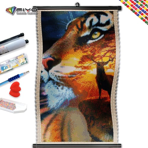 Cheap 5D DIY Diamond Art Painting Kits Animal Diamond Embroidery Tiger  Pictures Of Rhinestones Mosaic Cross Stitch Home Decor