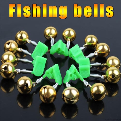 Copper Outdoor Twin Bells Ring Fishing Rod Clamp Bite Lure Alarm