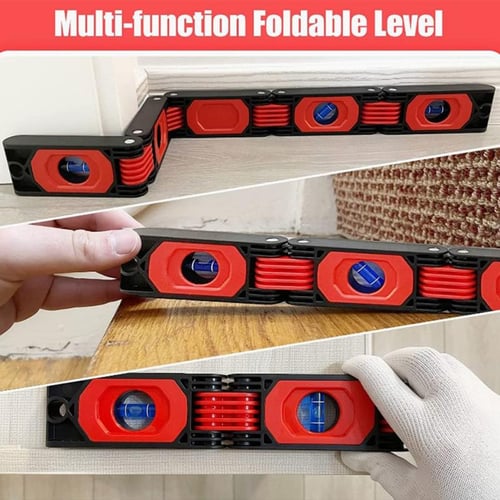 Adjustable Plastic Measuring Tool Multi Function Foldable Spirit Level -  China Foldable Spirit Level, Multi-Function Ruler