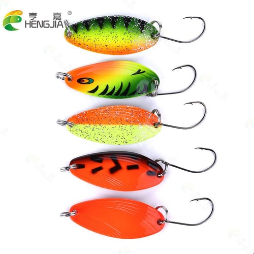 4.5g 3.2cm Trout Spoon Lure Metal Bait Fishing Lure Copper Material  Freshwater Fishing Tackle Artificial Lake Fishing - sotib olish 4.5g 3.2cm Trout  Spoon Lure Metal Bait Fishing Lure Copper Material Freshwater