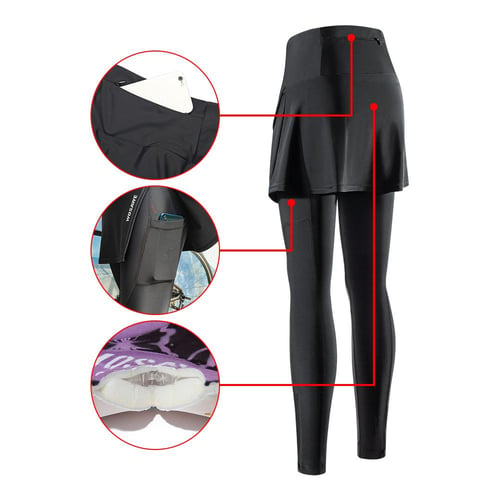 WOSAWE Winter Women Thermal Fleece Cycling Bib Tights 5D Gel Pads Bicycle  Long Pants