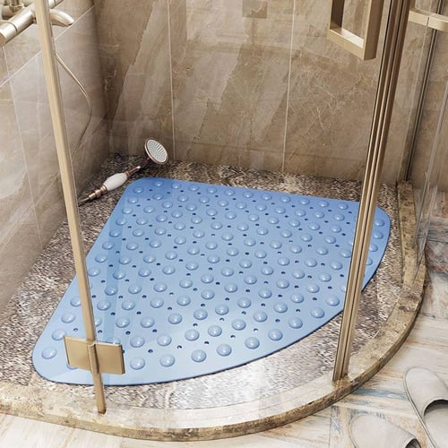 Bath Mats 55X55cmTextured Surface Round Non Slip Shower Mat Anti