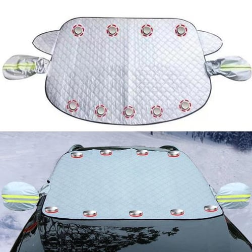 Car Windshield Snow Cover Oxford Cloth Sun Frost Freeze Protection  Universal Auto SUV Winter Front Rear Windscreen Ice Cover Guard Protector -  sotib olish Car Windshield Snow Cover Oxford Cloth Sun Frost