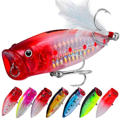 Crankbaits Popper Fishing Lure For Bass Fishing Shallow Diving Fishing Lures  With Feather Topwater - buy Crankbaits Popper Fishing Lure For Bass Fishing  Shallow Diving Fishing Lures With Feather Topwater: prices, reviews