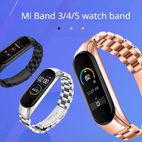 Cheap Magnetic Mi Band 8 6 5 4 3 Strap for Xiaomi Mi Band 3 4 5 6 7 8  Stainless Steel Bracelet Xiomi MiBand 8 Correa Wrist Band Watchband  Replacement Strap