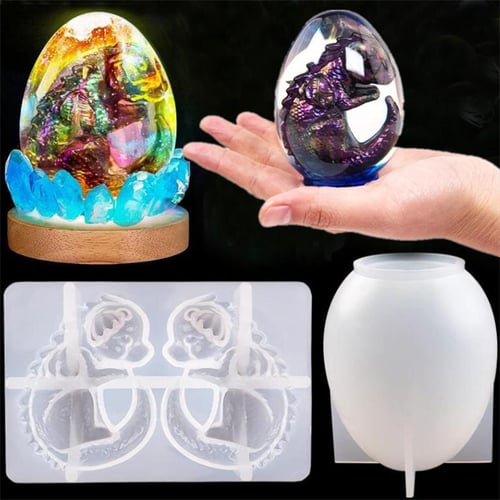 Cheap 1pc Dragon/Egg Shape Resin Epoxy Molds Silicone