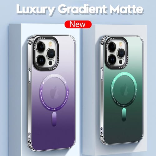 Luxury Gradient Shockproof Mag Safe Case For Apple iPhone 15 Pro Max 14 13  12