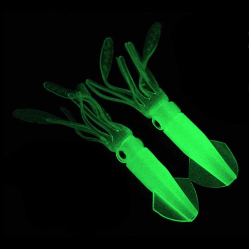 Luminous Squid Jig Hooks, 5 PCS Luminous Octopus Hook Glow In The Dark Fishing  Lures Jigs Green For Saltwater Fishing 