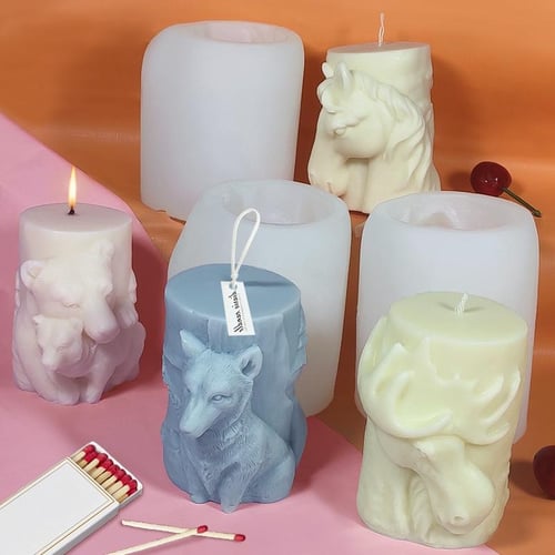 Candle Jar Mold Silicone Concrete Molds with Lid Epoxy Resin
