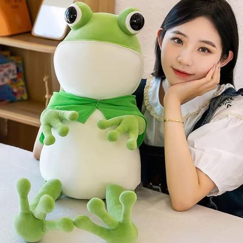 Green Frog Plush Stuffed Animal, Soft Long-leg Frog Plush Doll Toys, Super Cute  Frog Toy Christmas Birthday Gifts , Fluffy Stuffed Frog Plushie Decora