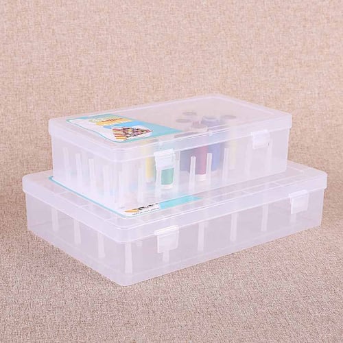 1pc 42 Axis Tool Box Plastic Transparent Thread Box Household