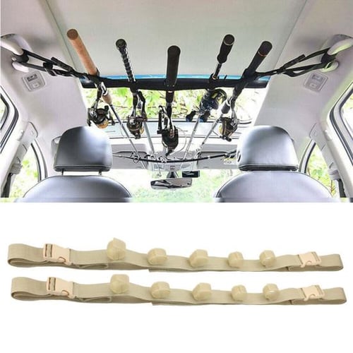 2PCS Car Fishing Rod Stand Fixing Strap Band Fishing-Rod Holder Stand Rack  Adjustable Wear-Resistant Durable Holder Belt : : Sports & Outdoors