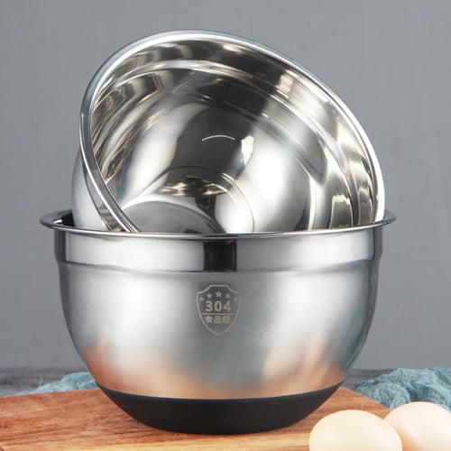 1pc Home Use 304 Stainless Steel Salad & Egg Beating Bowl, Kitchen