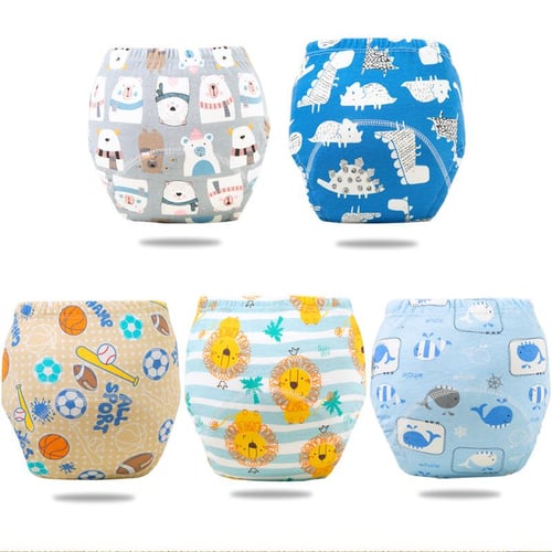 4 Pack Baby Toddler Reusable Toilet Pee Potty Training Pants Cloth Diapers  Underwear