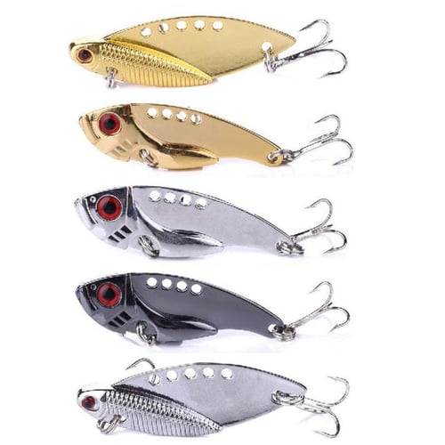 FTK Metal Winter Ice Fishing Lure 55mm 6g Golden Silver Vertical