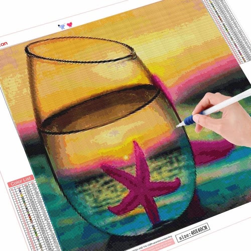 Cheap DIY 5D Diamond Painting Woman Red Wine Glass Diamond