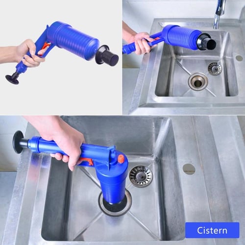 Pipe Clog Remover High Pressure Plunger Pump For Bathroom Toilet Tool  W/Battery