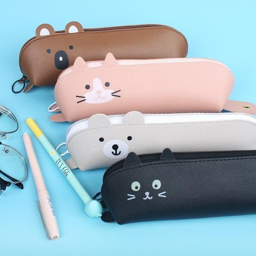 Pencil Pouch Standing Pen Holder Cute Pencil Bags Stand Up Pen Case