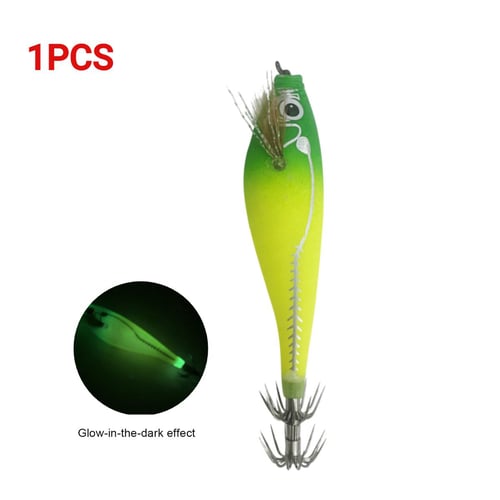 1-3Pcs Luminous Fishing Lures Floating Horizontal Shrimp Egi lure