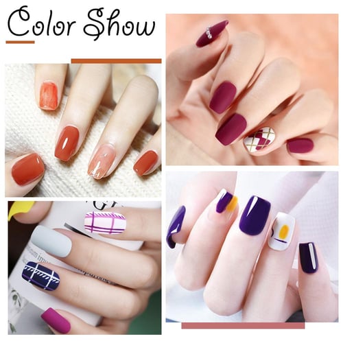 Nail Gel Polish Set With Nail Art Tools Nail Gel Set Colors Display Tools