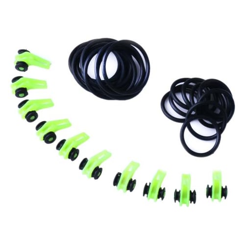 10Pcs Bait Holder Plastic Fishing Hook Secure Keeper Lure Safety Holder  With Rubber Rings For Fishing Rod Pole Fishing Tackle