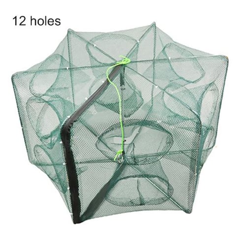 Foldable Lobster Shrimp Zipper Basket Umbrella-shaped Fishing Net with 6/8  Holes
