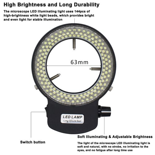 Ring Lamp IFixes IL37 Microscope Polarized 96-LED Ring Light Anti
