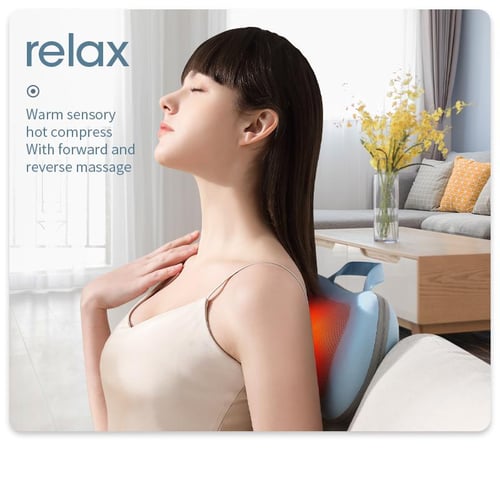 Upgraded 2 In 1 Neck Massager Pillow Cervical Spine Traction Back