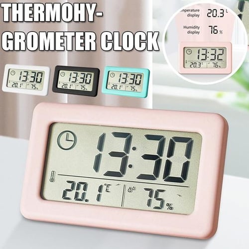 1pc Mini ABS Digital Hygrometer, Modern White Indoor Thermometer Humidity  Meter For Home