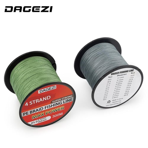 4 strand BRAIDED fishing lines 300m Super Strong Multifilament 100